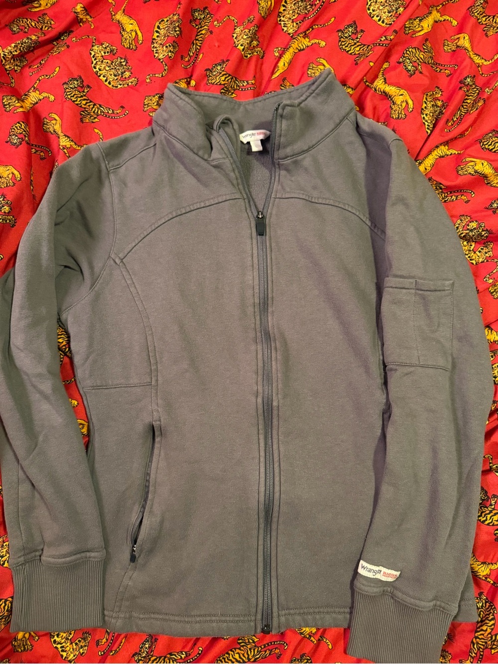 Wrangler Women’s Gray Full-Zip Fleece Jacket